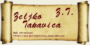 Željko Tapavica vizit kartica